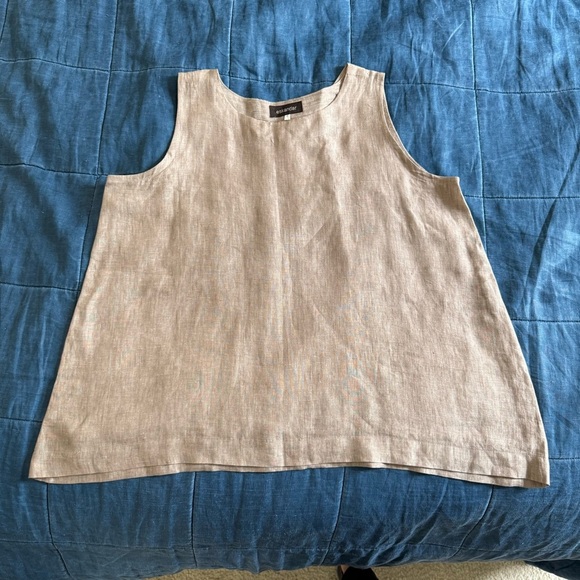 eskandar Tops - Eskandar 100% Linen Tank-Top Size 0